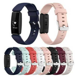 Dây đeo thay thế chất liệu silicon màu trơn cho fitbit inspire 2