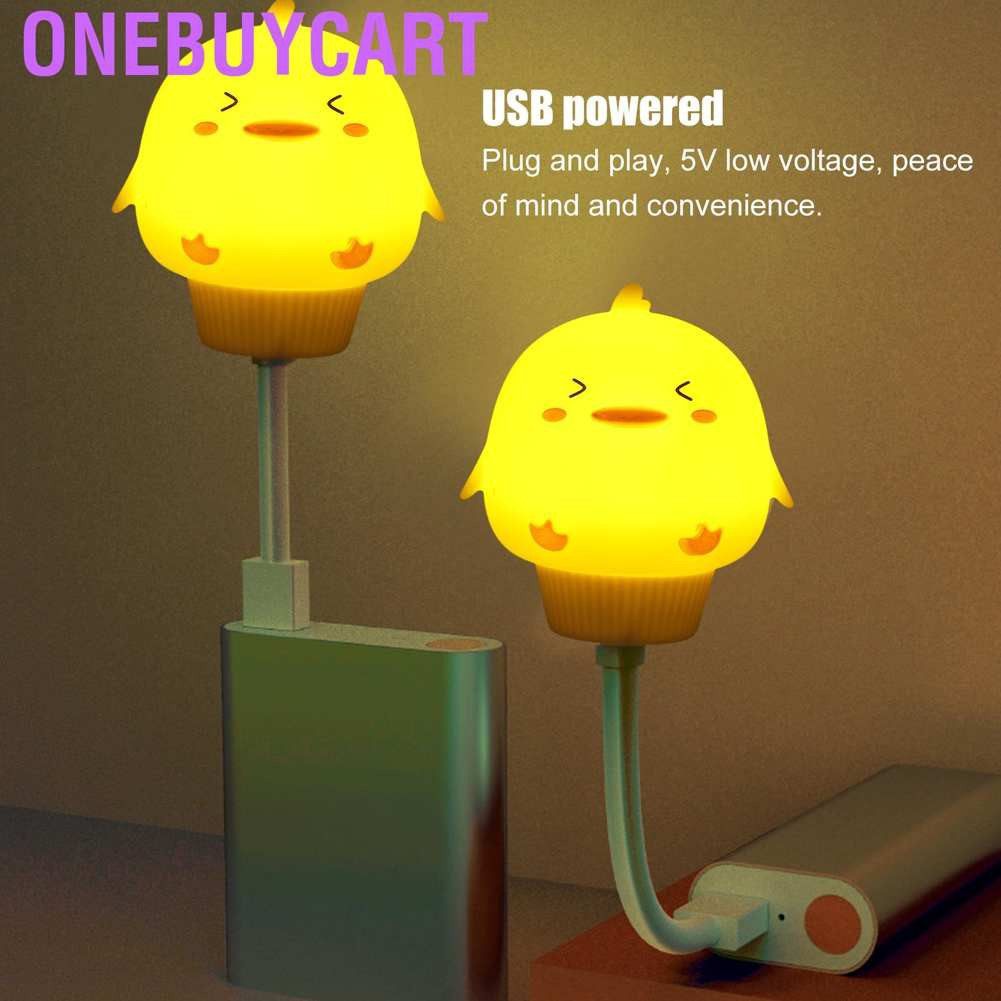 Onebuycart Duck‑Shaped Light 360 Degrees Flexible LED Night Lamp Bedroom Decor for Children Baby USB Powered