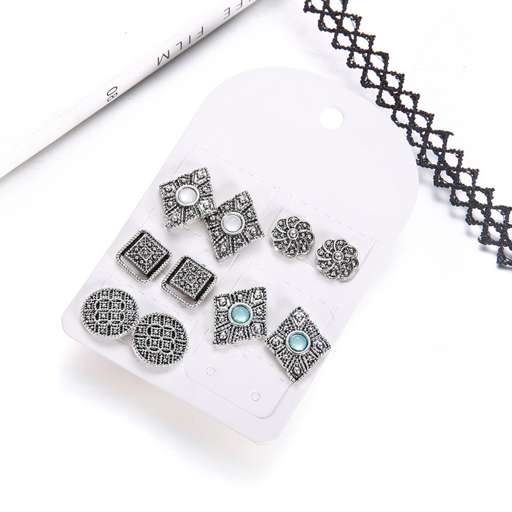 Set 5 Đôi Khuyên Tai Phong Cách Bohemia Thời Trang Cho Nữ