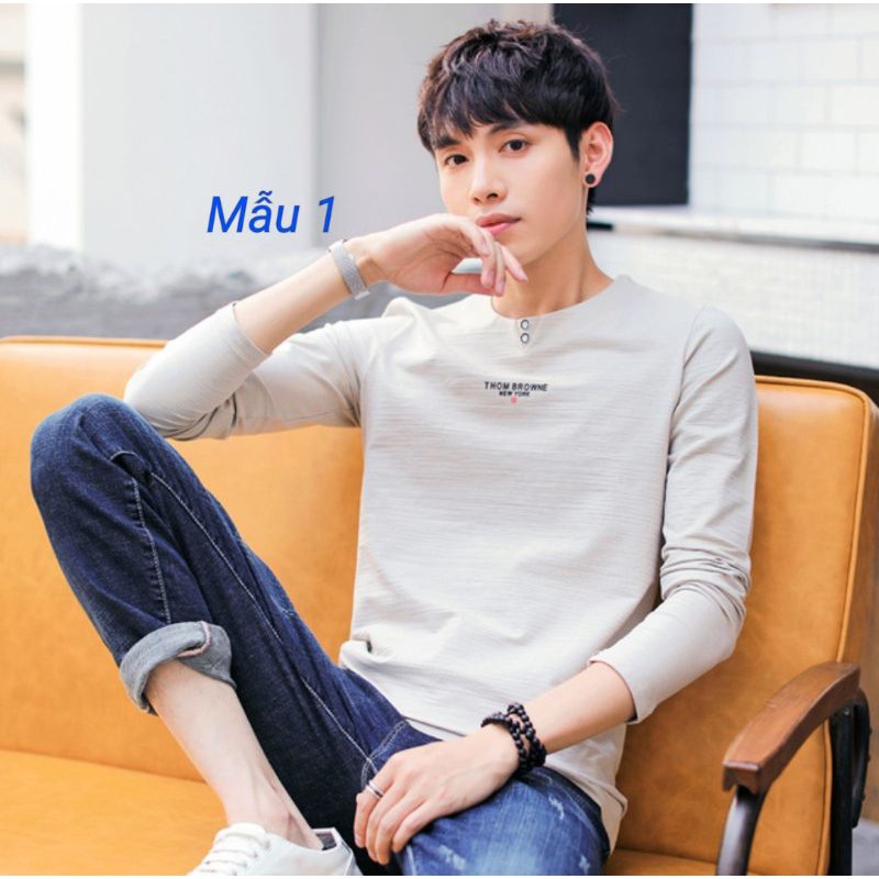 Áo puhông dài tay nam