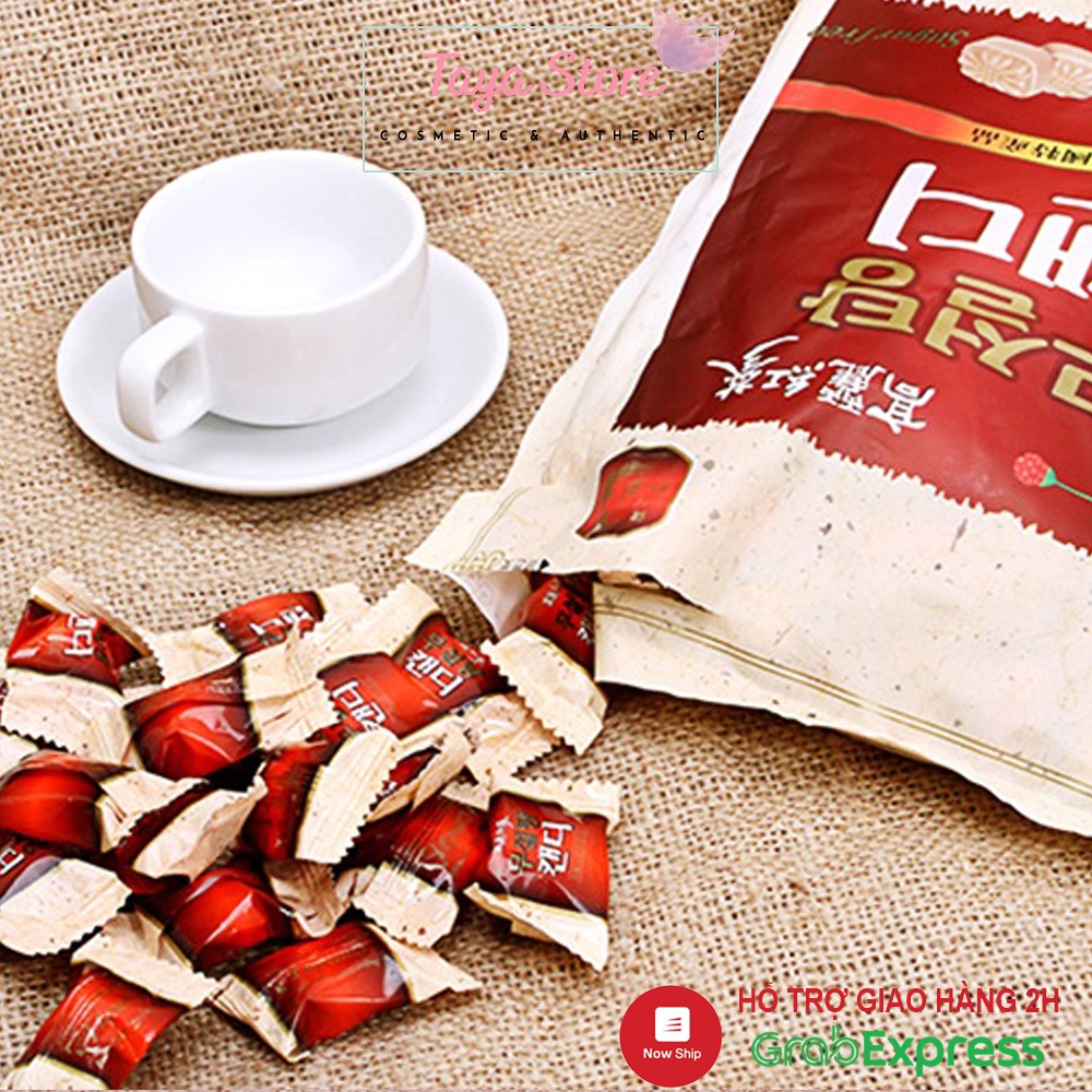 Kẹo Sâm Không Đường Hàn Quốc gói Sugar Free Red Ginseng Candy Kẹo Hồng Sâm 6 Năm Tuổi 500g và 200g