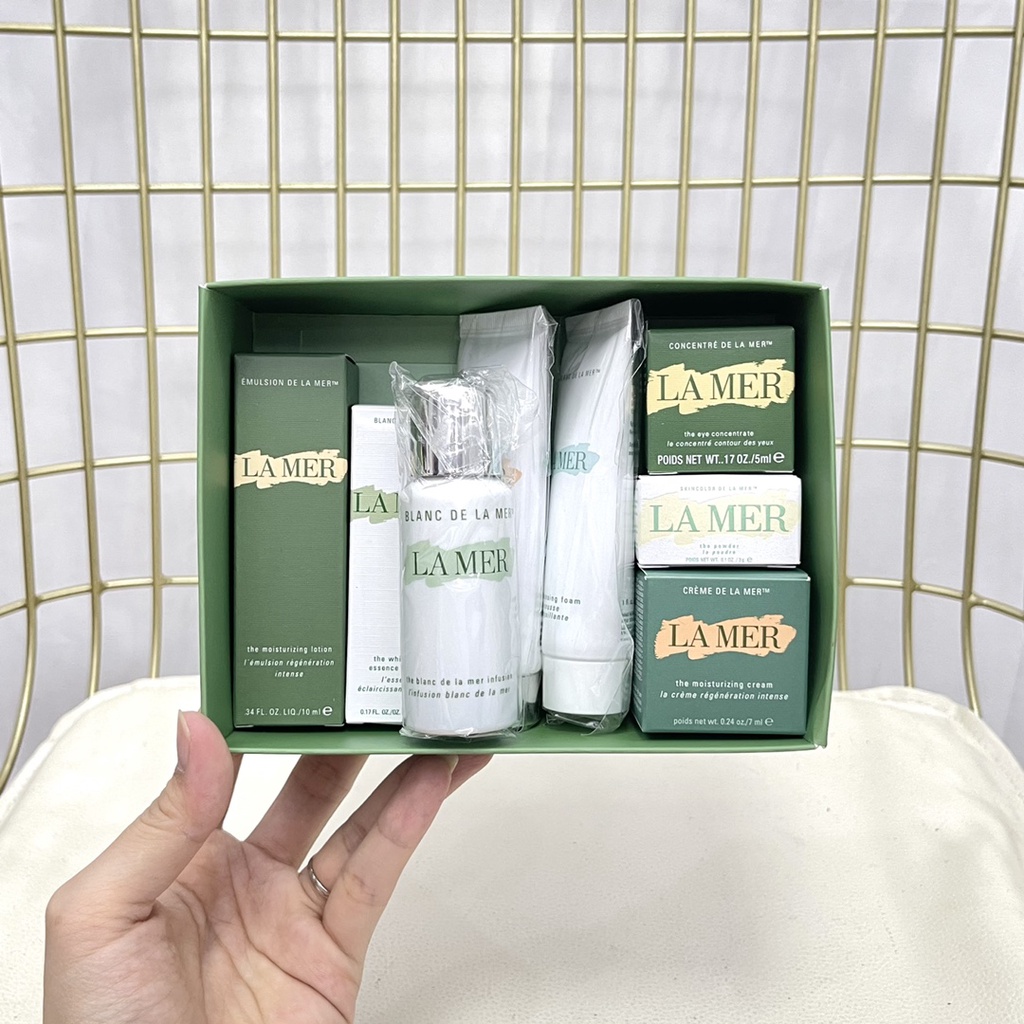 Set mỹ phẩm LA MER dưỡng ẩm và làm trắng da du lịch tiện lợi