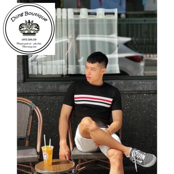Áo Phông Nam Thome phối kẻ ngang cực đẹp