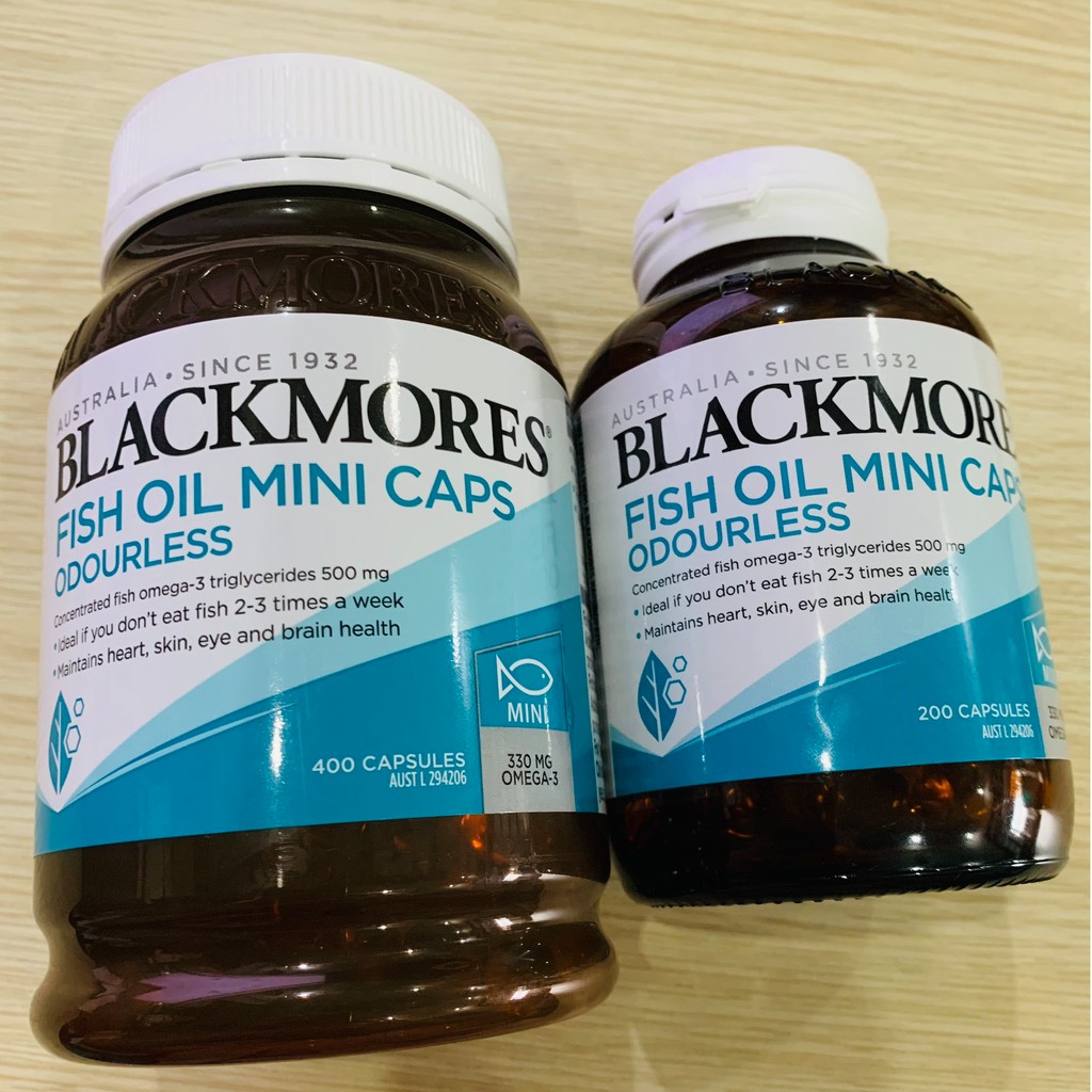 [Hàng Chuẩn ÚC] Blackmores Odourless Fish Oil  - Viên uống Dầu cá Không Mùi Mini Caps DATE 2023 | Thế Giới Skin Care