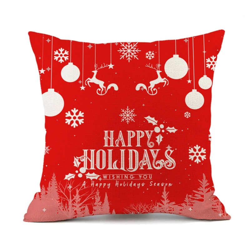 Vỏ Gối In Hình Ông Già Noel / Người Tuyết / Nai Sừng Tấm Trang Trí Phòng Khách / Phòng Ngủ