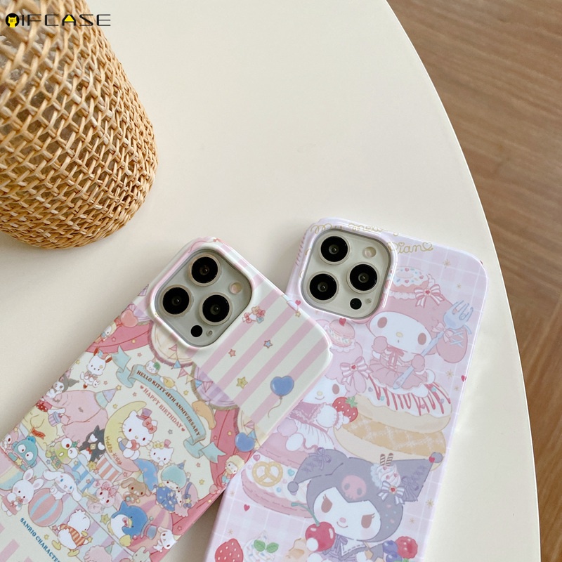 Ốp Điện Thoại Cứng In Hoạt Hình Hello Kitty Cinnamoroll Pachacco Cho iPhone 13 12 11 Pro Max XS Max XR X 7 8 Plus