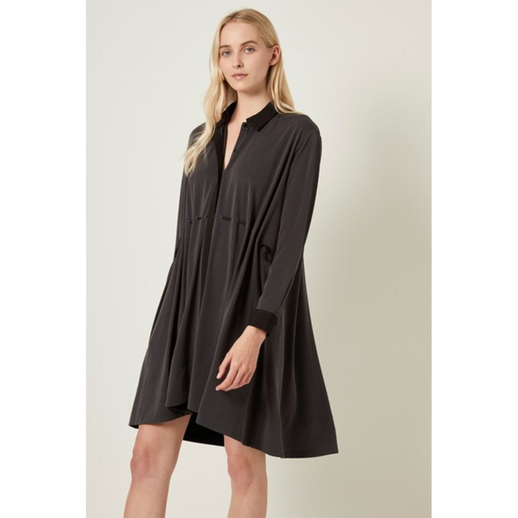 [Mã FASHIONMALLT4 giảm 15% đơn 150k] FCUK - Đầm Nữ Ren Cupro Mix Shirt Dress 71MEK-1