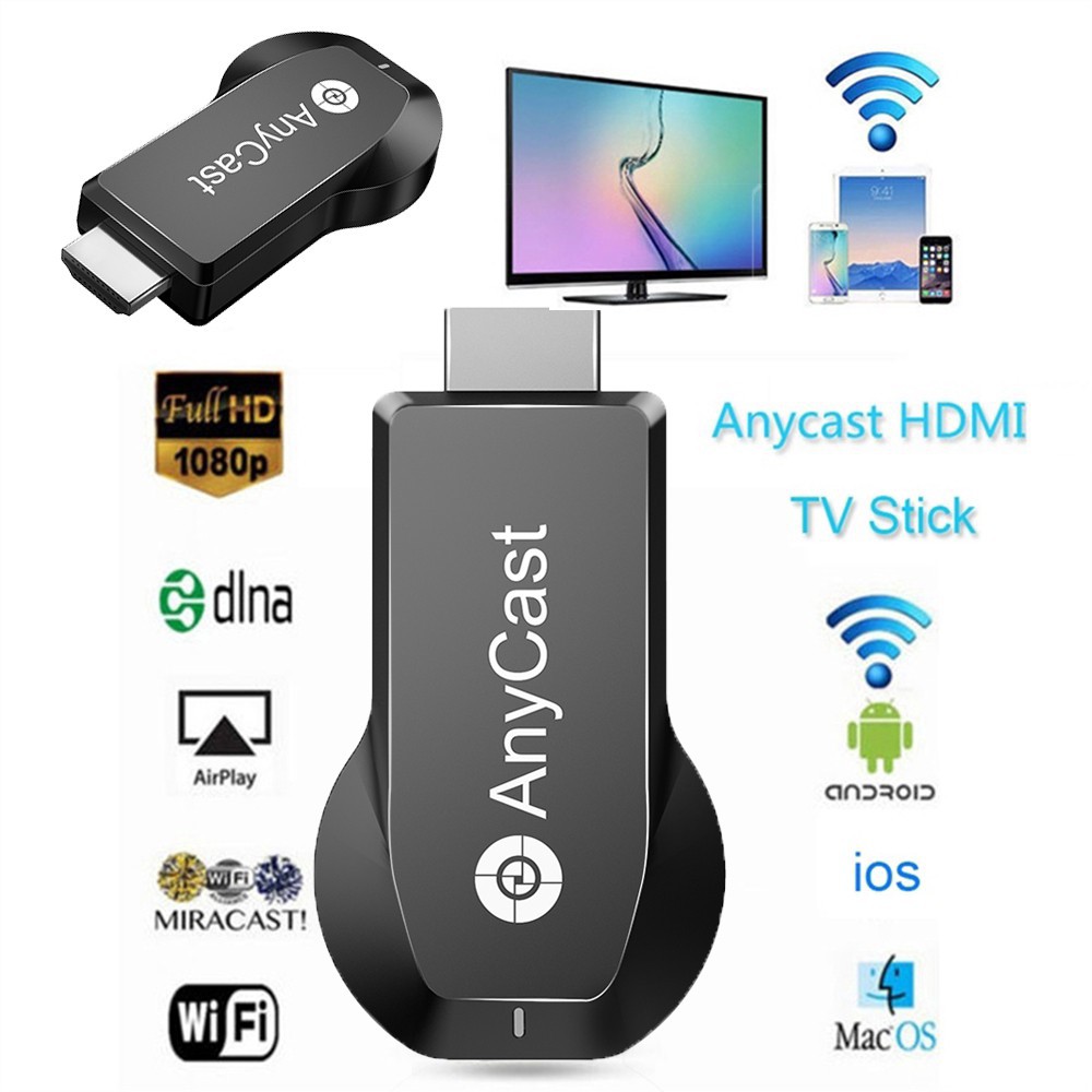 Anycast Thiết Bị Kết Nối Wifi / M9 Plus / M4 / Miracast / Ezcast - Hdmi