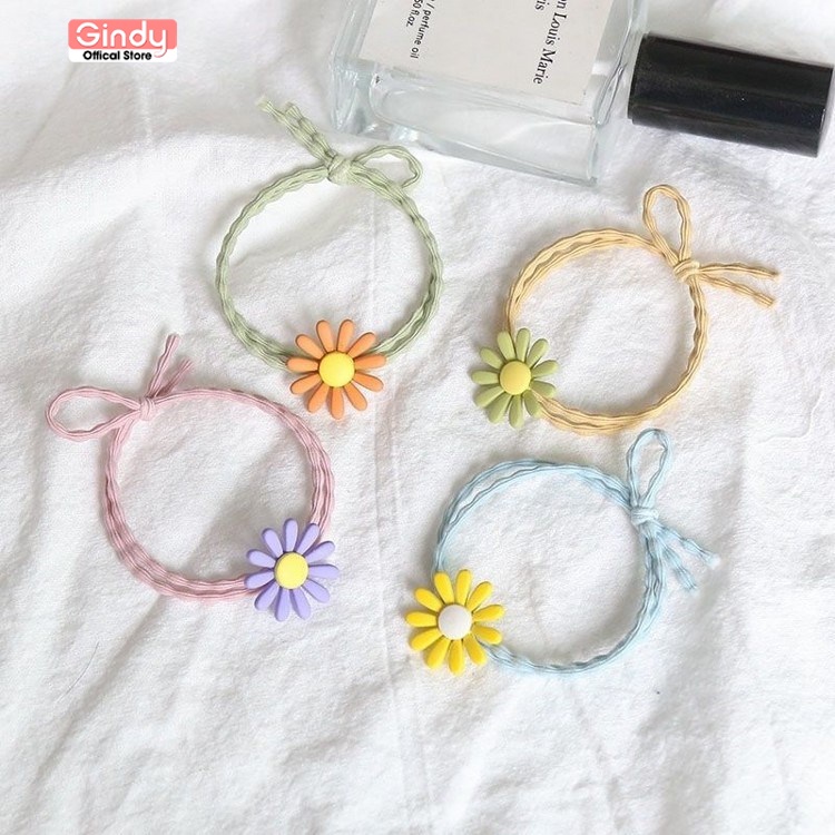 Dây buộc tóc GINDY hoa cúc nhí, chun buộc tóc handmade