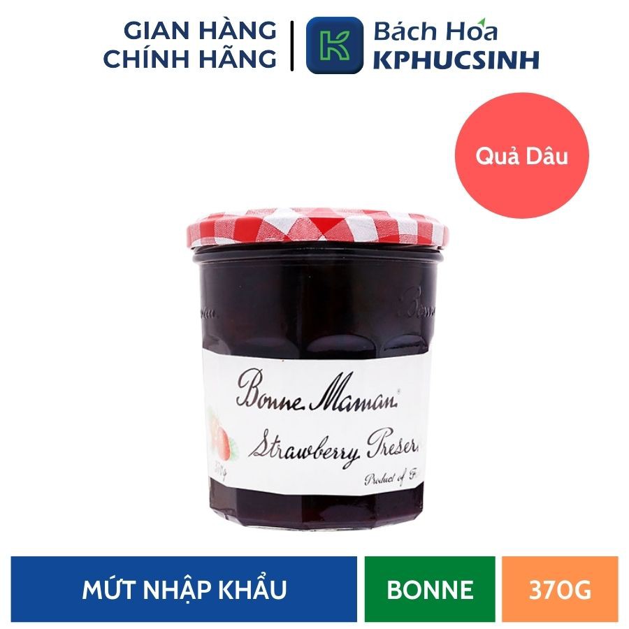 Mứt quả dâu hiệu Bonne Maman 370g KPHUCSINH - Hàng Chính Hãng