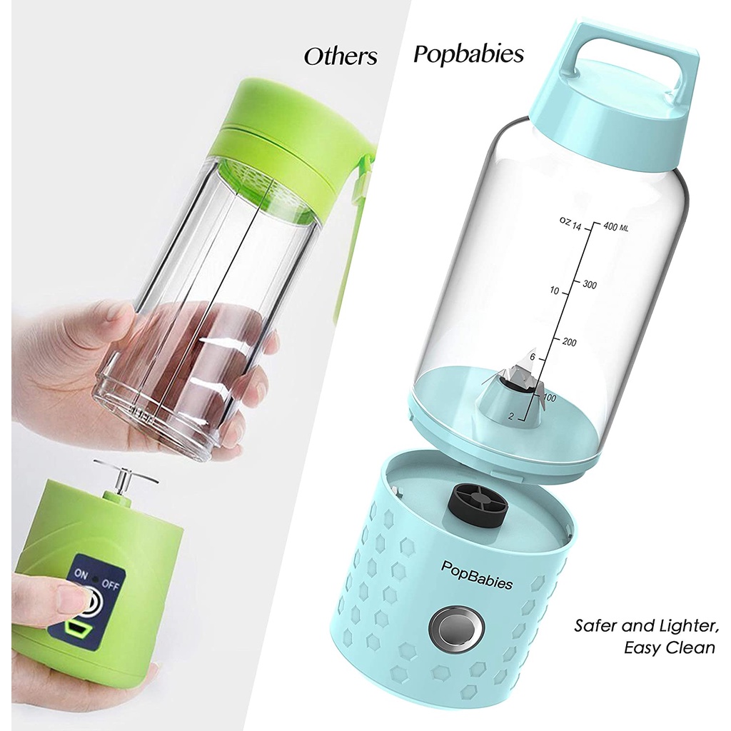 Máy xay sinh tố cầm tay mini PopBabies Portable Blender xay được trái cây đông lạnh, đá nhỏ