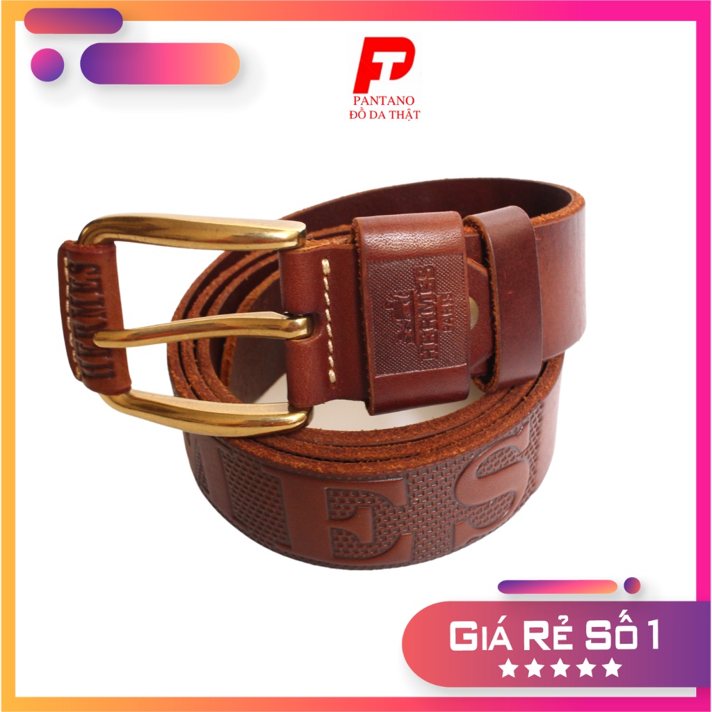 Da thật- dây thắt lưng nam cao cấp đẹp da bò thật chính hãng Hermes, bảo hành 12 tháng PT13- Có Quà Tặng