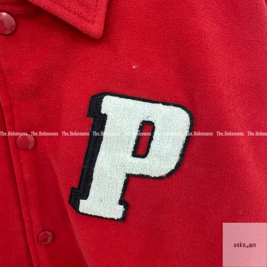 👑 👑-Áo Varsity Jacket D.ONCARE PRINCE CHARMING VARSITY JACKET" - RED JACKET"-Áo khoác bomber D.ONCARE