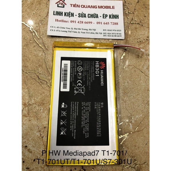 Pin Huawei Mediapad7 T1-701/T1-701UA/T1-701U/S7-301U HB3G1 4000mAh