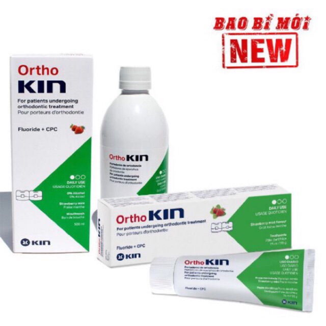 [ NIỀNG RĂNG] KEM ĐÁNH RĂNG ORTHO KIN DÀNH CHO RĂNG NIỀNG