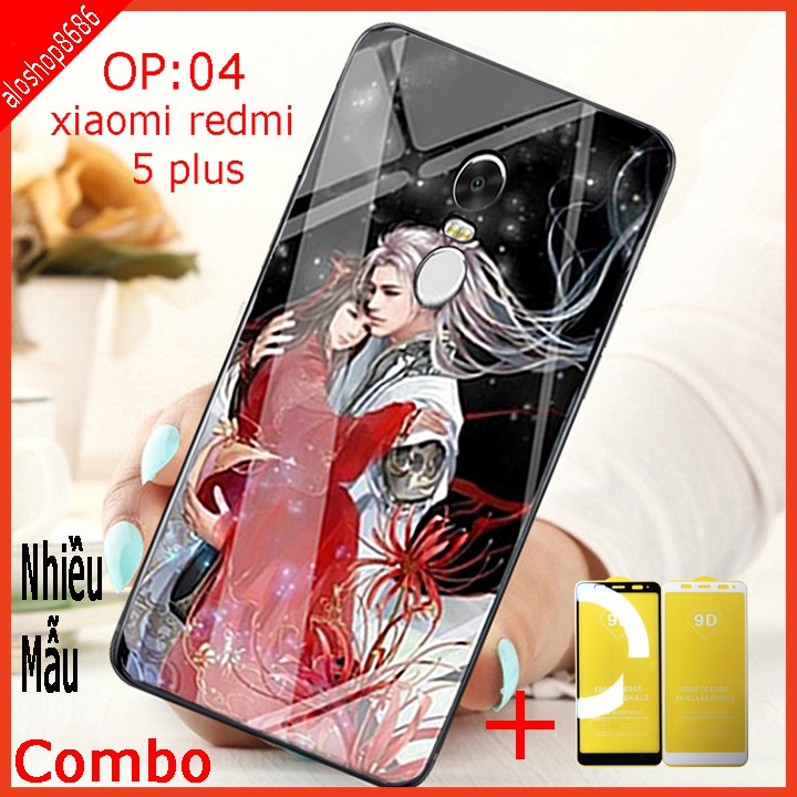 COMBO ốp lưng KÍNH 3D XIAOMI REDMI 5 PLUS SANG TRỌNG, TRẺ TRUNG (TẶNG KÈM 1 kính cường lực FULL màn hình) EDUCASESHOP