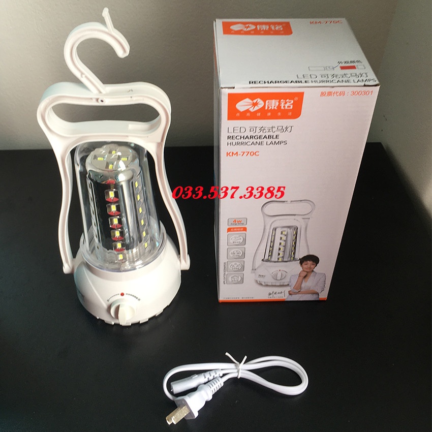 Đèn pin sạc điện, đèn bin KM 770 sử dụng bóng đèn led siêu sáng