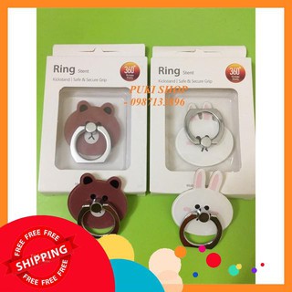 [ Giá hủy diệt ] Móc IRING đỡ điện thoại cute hình gấu brown và thỏ cony siêu tiện lợi