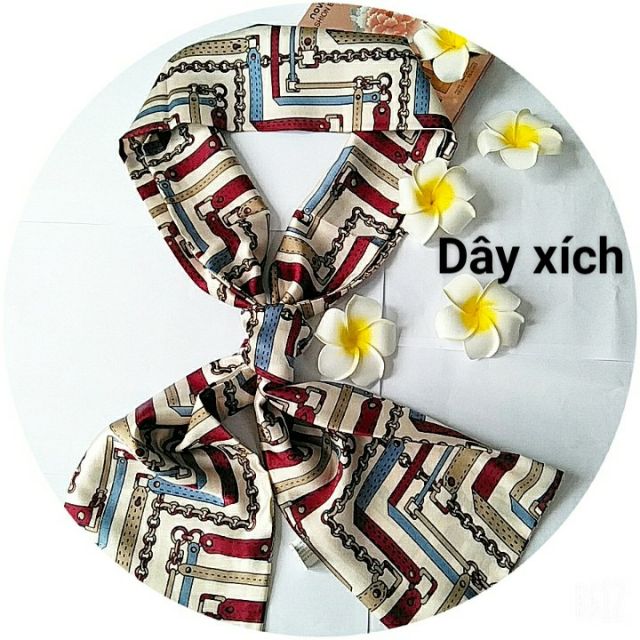 Khăn lụa 2 lớp sang chảnh (18x145cm)