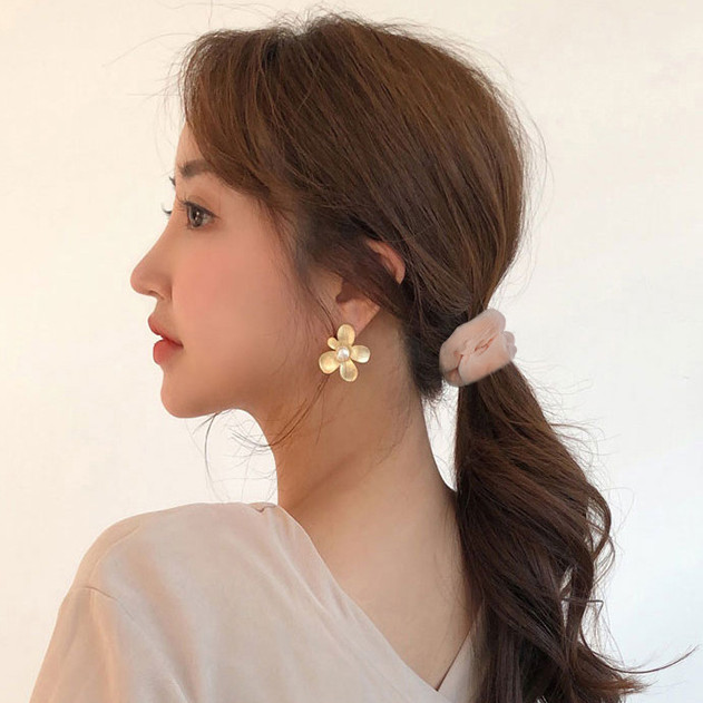 Dây Buộc Tóc Vải Lông Mềm Mại Ấm Áp Xinh Xắn Cho Nữ