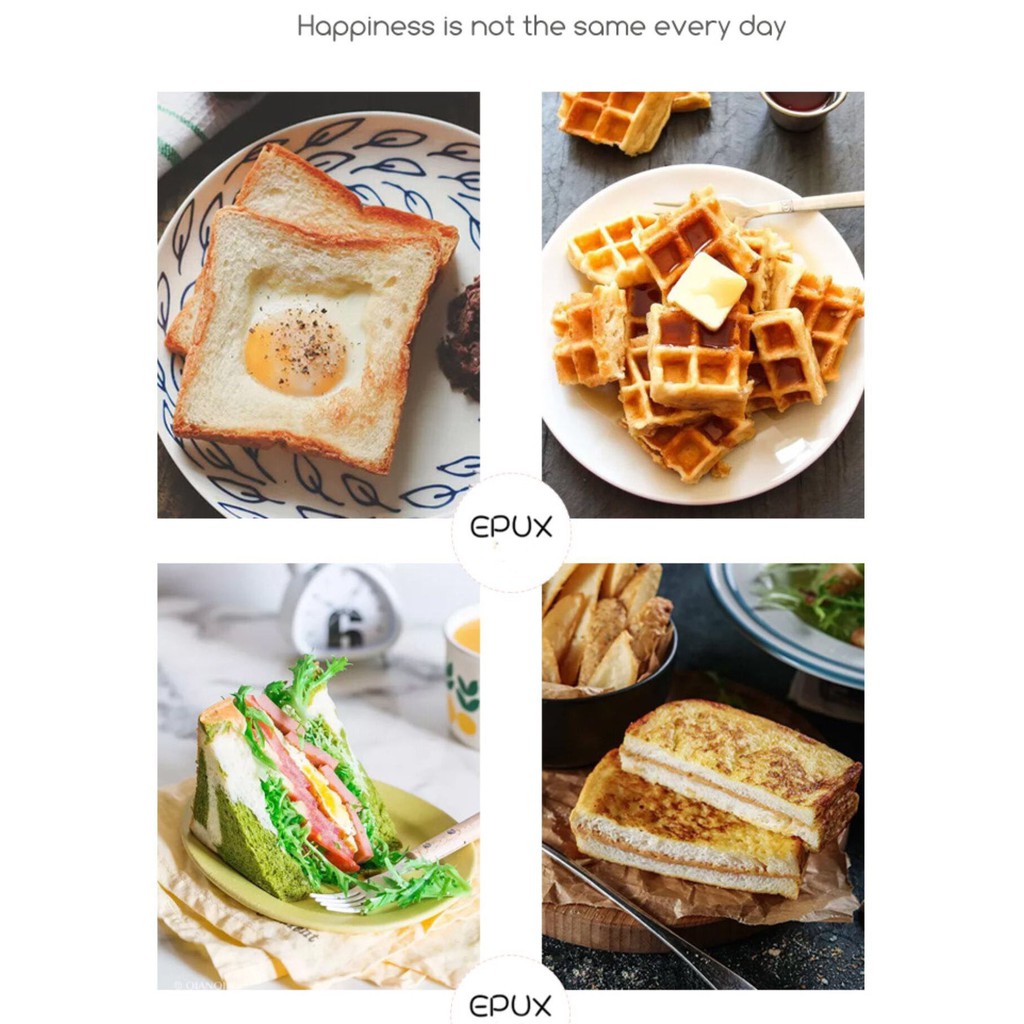 [Có sẵn] Máy nướng bánh mì Sandwich / Waffle, Rán Trứng, Làm Đồ Ăn Sáng, Nướng Thịt 2 Mặt Đa Năng