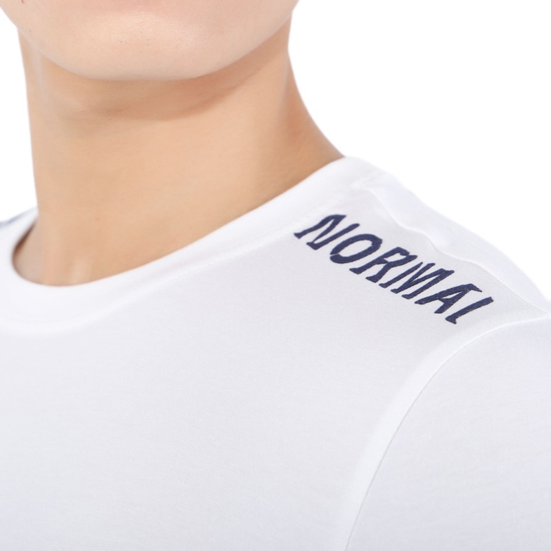 Áo Tshirt ngắn tay Nam Owen Cotton Slim Fit màu Trắng - TSN23650