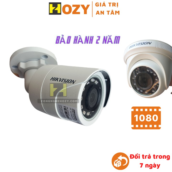 Camera HIKVISION kim loại, chống nước  2.0 mpx  fullHD 1080p Analog DS-2CE16D0T - IR