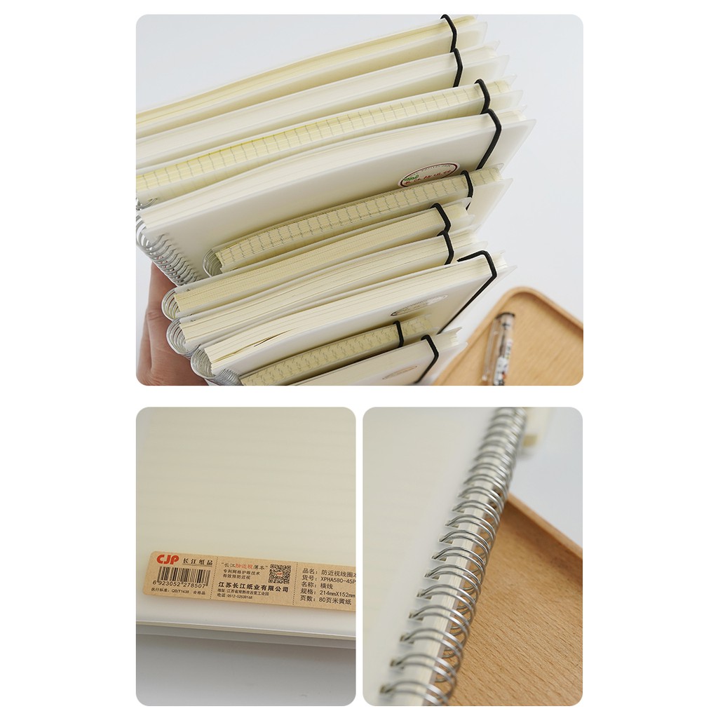 Sổ lò xo bìa trong - Sổ tay ruột Dot/Grid/Line/Plank-Sổ ghi chép A6/A5/B5-Làm bullet journal