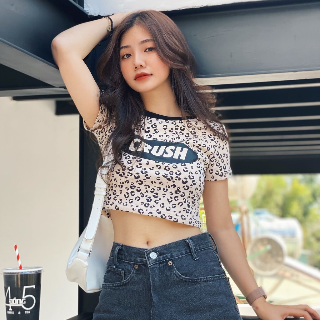 Anniegals - Áo Croptop hoạ tiết da beo Crush - Crush Top