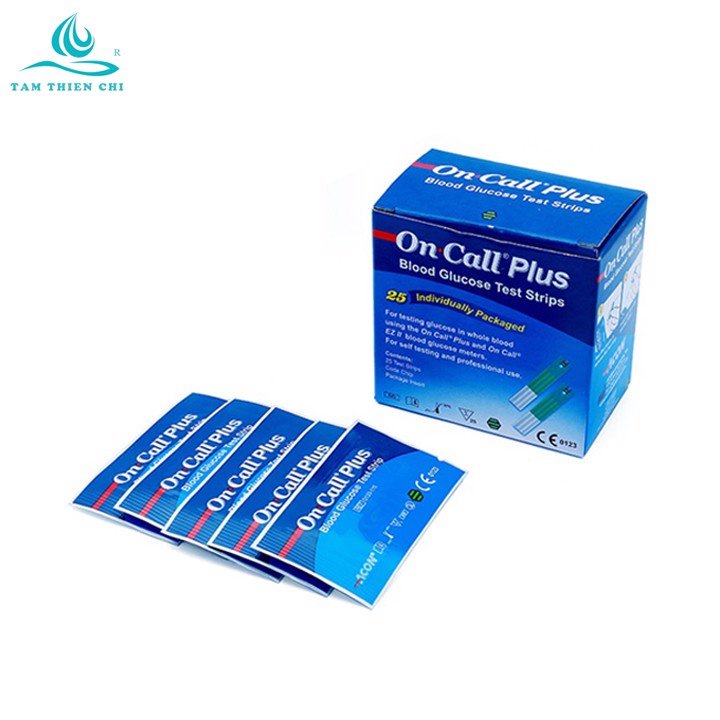 Hộp 25 - 50 que thử đường huyết On-Call Plus Acon Biotech Mỹ chính hãng, an toàn