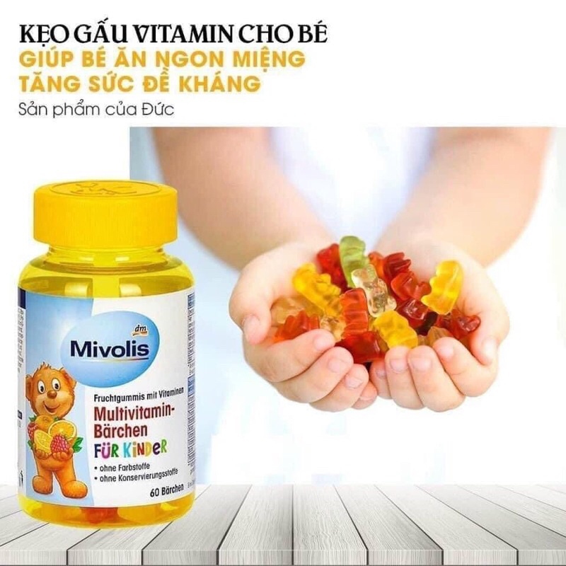 Kẹo Gấu Mivolis Đức 60v