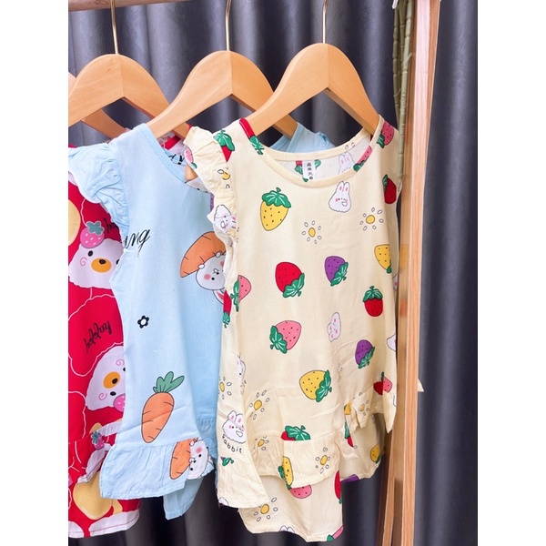 [0-5 tuổi] B3035 Bộ lanh thái cho bé gái từ 8-35kg