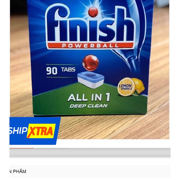 Viên rửa chén bát Finish All in one 90 viên hương chanh Finish EU