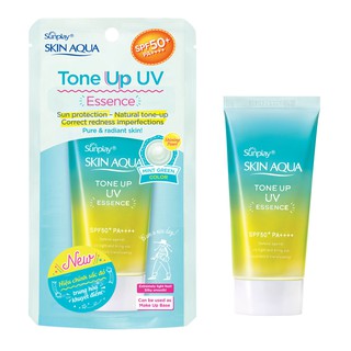 Kem chống nắng SKin Aqua tone up Essense SPF50+PA++++ Nhật Bản màu xanh