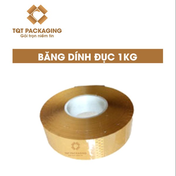 Băng dính vàng đục 1kg lõi nhựa