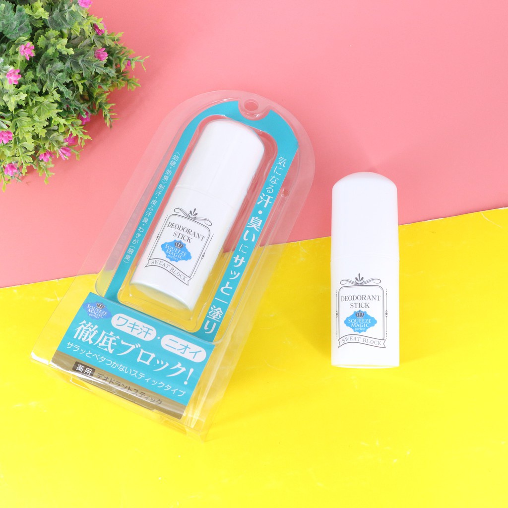 Lăn Đá Khoáng Khử Mùi Ngăn Mồ Hôi Squeeze Magic Deodorant Stick Nhật Bản 19g