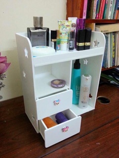 Kệ đựng mỹ phẩm 2 ngăn, tủ mini, khay son