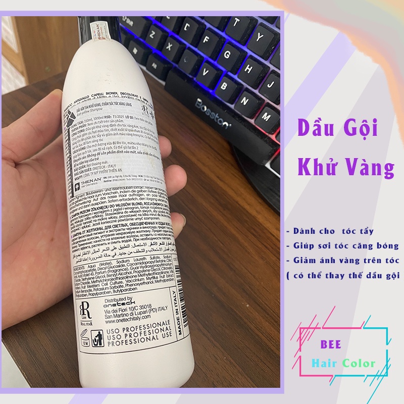 Dầu gội phục hồi khử ánh vàng cho tóc tẩy ( dầu gội tím )