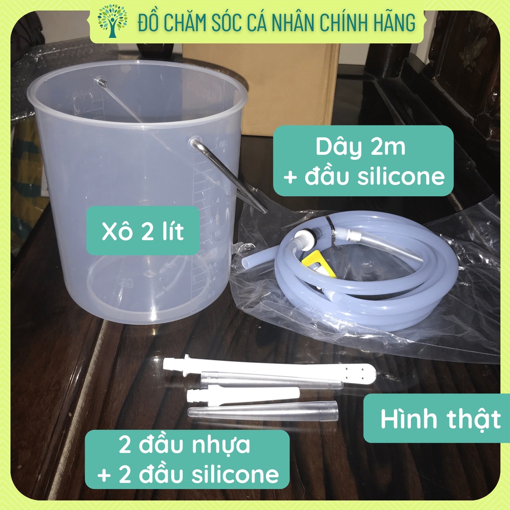 Bộ xô enema nhựa Viet Healthy thải độc đại tràng thải độc cà phê, bộ thụt tháo đại tràng, coffee enema kit XOTO