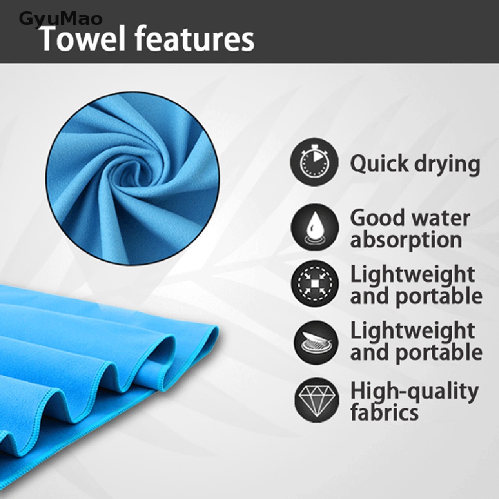 [cxGYMO] Microfiber Towel Sports Bath Gym Quick Drying Travel Swimming Camping Beach  HDY