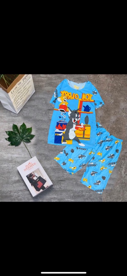 Đồ Bộ cute có size đại cho 75kg, bộ thun Quảng Châu, đồ mặc nhà, bộ ngủ thun, đồ bộ mă nhà dễ thương