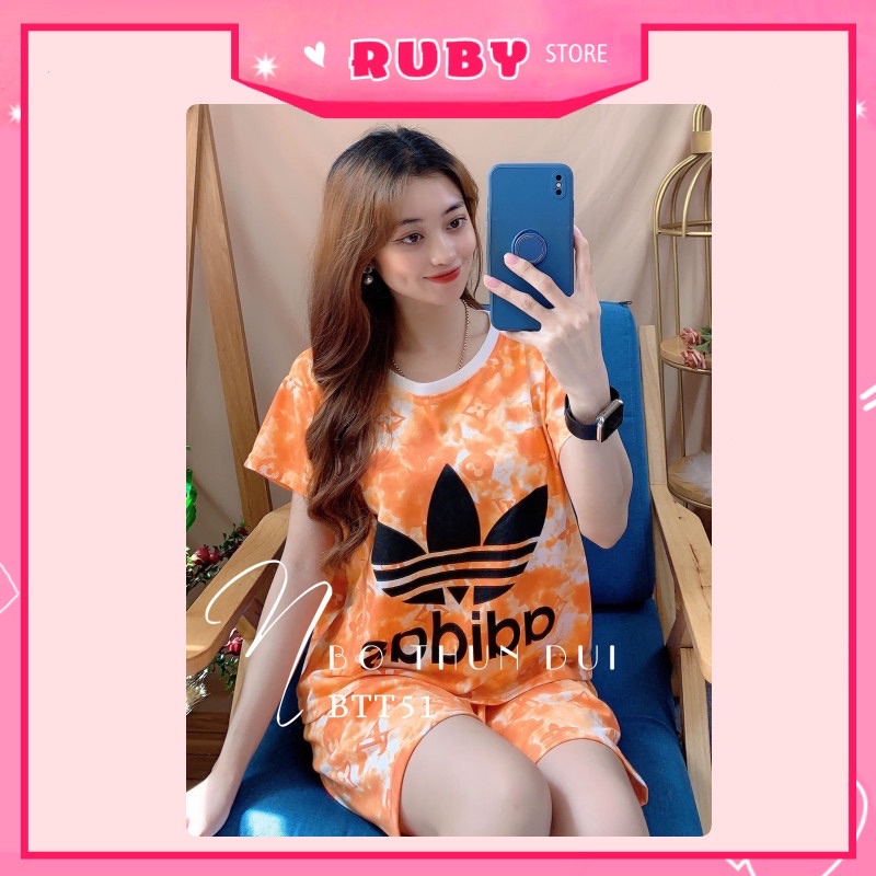 Set bộ nữ mặc nhà ❤️ Đồ bộ đùi thể thao chất thun mềm mịn Free Size Dưới 47KG ❤️ Rubystorevn