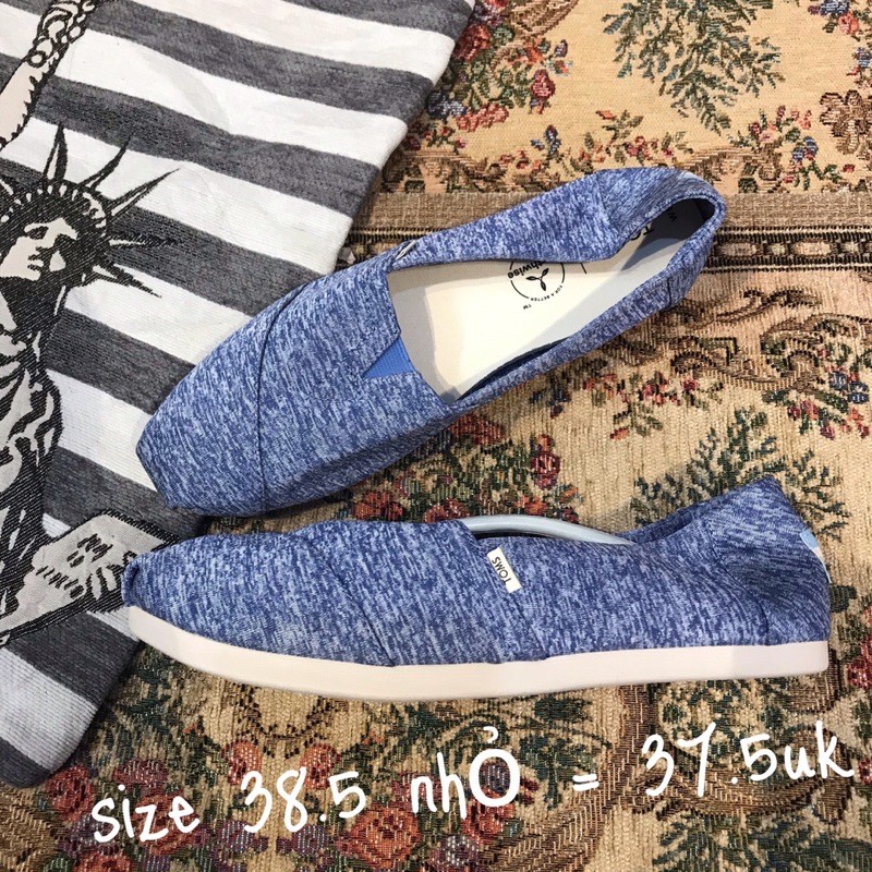 Giày lười slip on TOMS sz 37 37.5