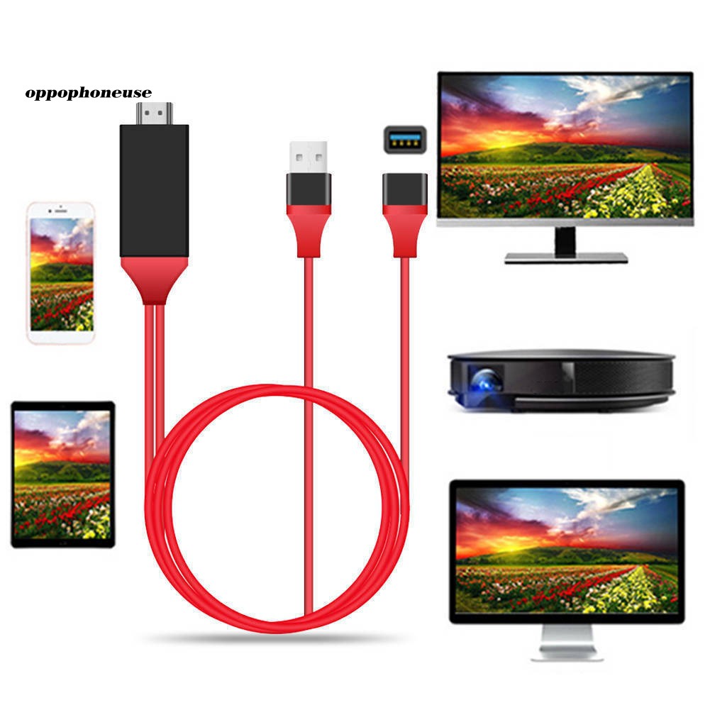 Dây cáp chuyển đổi USB sang HDMI HD 1080P OTG MHL cho iPhone Samsung