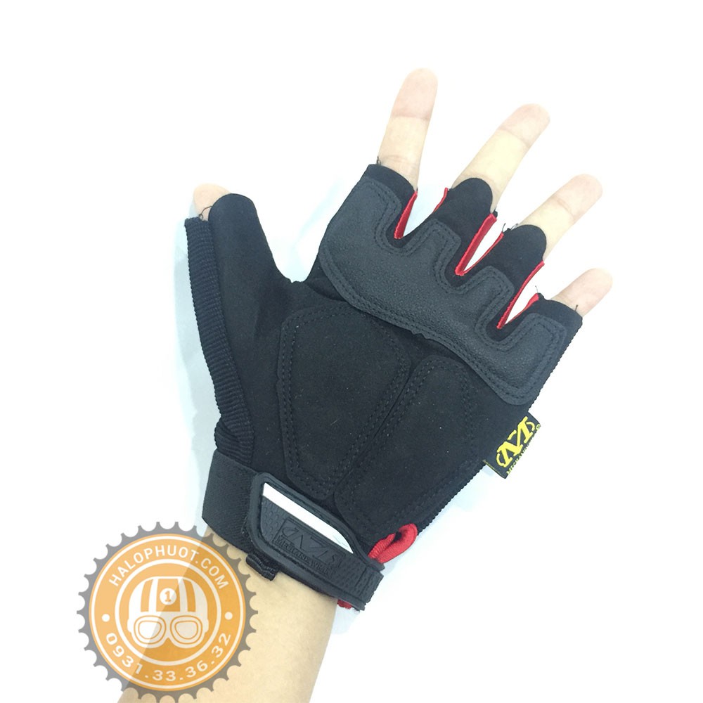 Găng tay cụt ngón Mechanix Mpact (Đệm da lòng bàn tay)