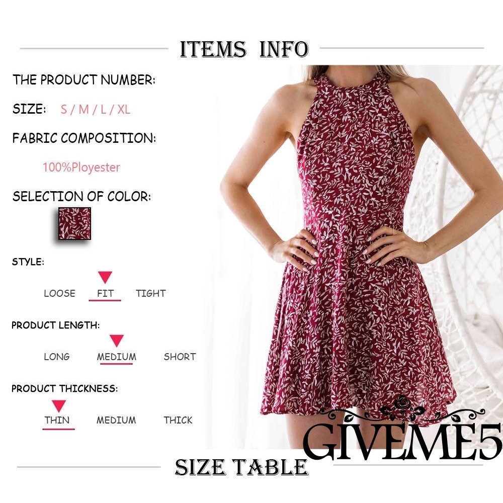 Váy ngắn cổ yếm họa tiết hoa nhí đầy xinh xắn dành cho nữ