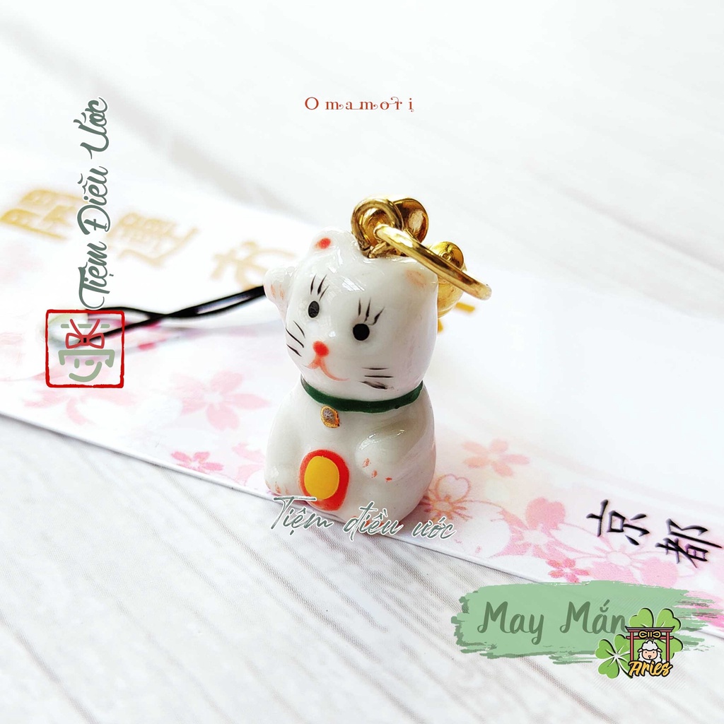 Omamori May Mắn Mèo Maneki_Neko, Kyoto, Nhật Bản