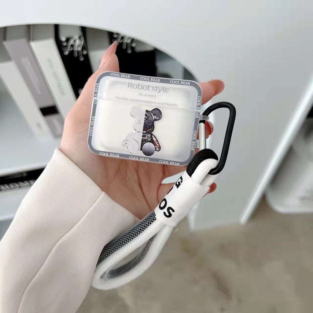 Vỏ Bảo Vệ Hộp Sạc Tai Nghe AirPods 1 2 Pro 3 Bằng Silicon Họa Tiết Ka.ws Độc Đáo Chống Sốc