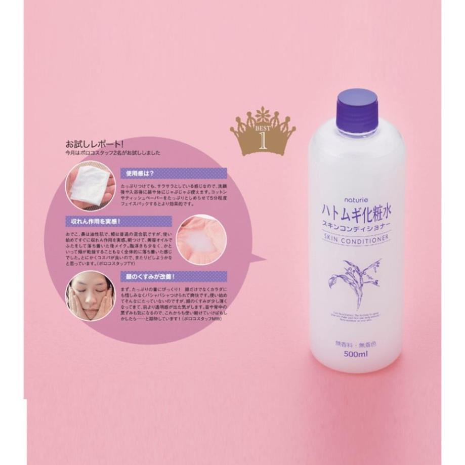 [SALE] NƯỚC HOA HỒNG GẠO DƯỠNG ẨM NATURIE NHẬT BẢN 500ML | BigBuy360 - bigbuy360.vn