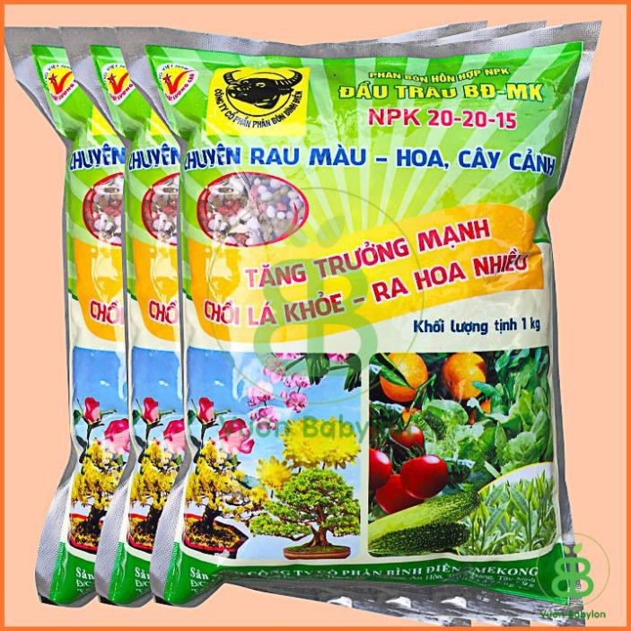 (HOT) Phân Bón Đầu Trâu NPK 20-20-15 Chuyên Cho Hoa, Cây Cảnh Giúp Cây Ra Hoa, Hoa Đẹp, Lâu Tàn